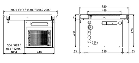 Combisteel Drop-In Refrigerated Top Unit 2/1 - 7495.0005 Combisteel Accessories & Spare Parts Combisteel   