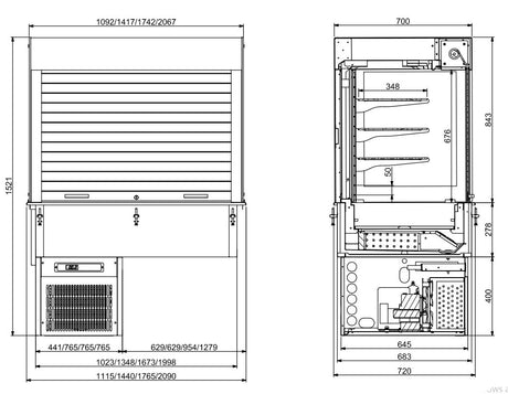 Combisteel Drop-In Cubic Refrigerated Display Wall Model - Blinds 3/1 - 7495.0180 Combisteel Accessories & Spare Parts Combisteel   