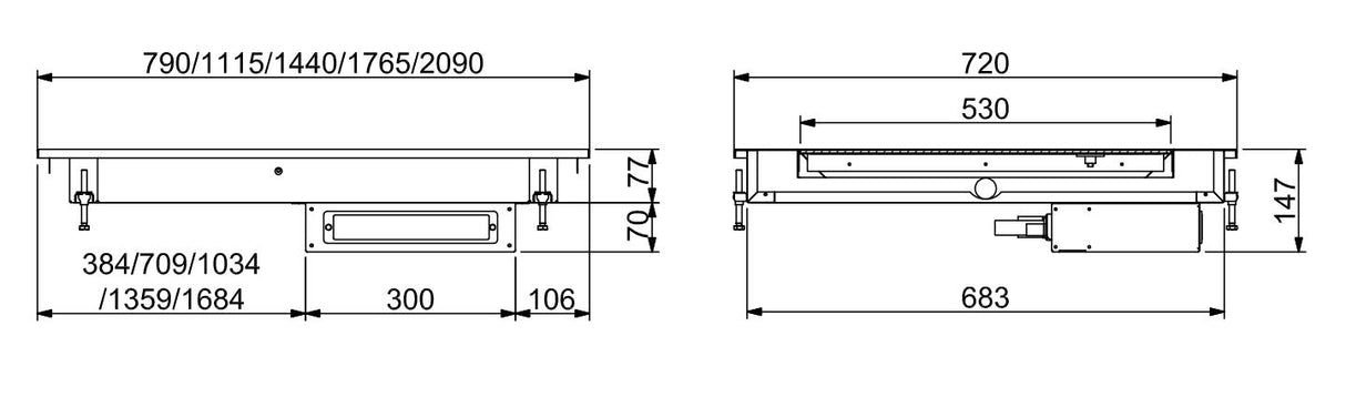 Combisteel Drop-In Heated Ceramic Top 2/1 - White - 7495.0245 Combisteel Accessories & Spare Parts Combisteel   