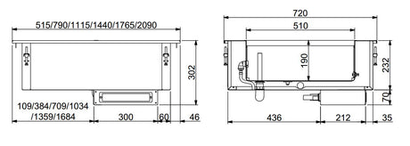 Combisteel Drop-In Bain-Marie Unit 3/1 - Automatic Water Filling - 7495.0290 Combisteel Accessories & Spare Parts Combisteel   