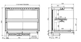 Combisteel Drop-In Cubic Heated Ceramic Display - Black 4/1 - 7495.0335 Combisteel Accessories & Spare Parts Combisteel   