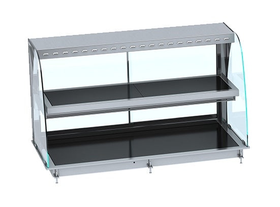 Combisteel Drop-In Curved Heated Ceramic Display - Black 4/1 - 7495.0395 Combisteel Accessories & Spare Parts Combisteel   