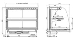 Combisteel Drop-In Curved Heated Ceramic Display - Black 4/1 - 7495.0395 Combisteel Accessories & Spare Parts Combisteel   