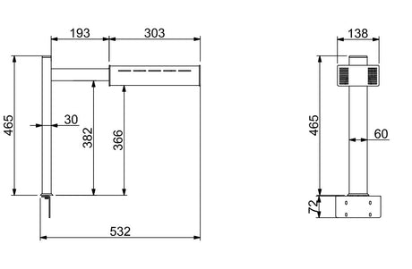 Combisteel Lighting Bar For Drop-In Ice Bin - 7495.0490 Combisteel Accessories & Spare Parts Combisteel   