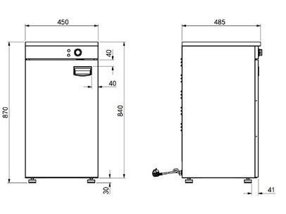 Combisteel Single Door Hot Cupboard / Plate Warmer 60 Plate | 7518.0005 Hot Cupboards Combisteel