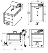 Combisteel Electric Counter Top Fryer Single Tank 8 Litre - 7518.0200 Countertop Electric Fryers Combisteel   