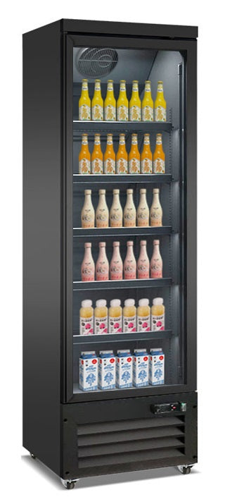 Combisteel Refrigerator 1 Glass Door Black Ceb-500R Bl | 7526.0100 Upright Glass Door Fridges Combisteel