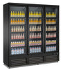 Combisteel Freezer 3 Glass Doors Black CEB-1600F | 7526.0130 Upright Glass Door Freezers Combisteel