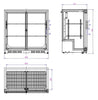 Combisteel Backbar Cooler Black 2 Sliding Doors - 7527.0020 Double Door Bottle Coolers Combisteel   