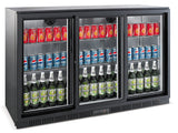 Combisteel Backbar Cooler Black 3 Sliding Doors - 7527.0025 Triple Door Bottle Coolers Combisteel   