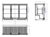 Combisteel Backbar Cooler Black 3 Sliding Doors - 7527.0025 Triple Door Bottle Coolers Combisteel   