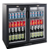 Combisteel Backbar Cooler Black 2 Doors - 7527.0035 Double Door Bottle Coolers Combisteel   