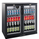 Combisteel Backbar Cooler Black 2 Doors - 7527.0035 Double Door Bottle Coolers Combisteel   