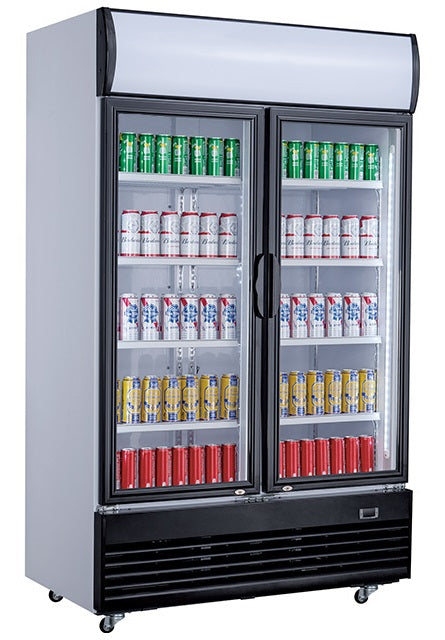 Combisteel Refrigerator 2 Glass Doors 1000L - 7527.0105 Upright Glass Door Fridges Combisteel   
