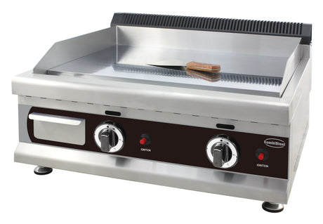 Combisteel Propane Gas Counter Top Frying Griddle Chrome Plated 2 Burner 650mm Wide LPG - 7539.0035 Gas Griddles Combisteel   