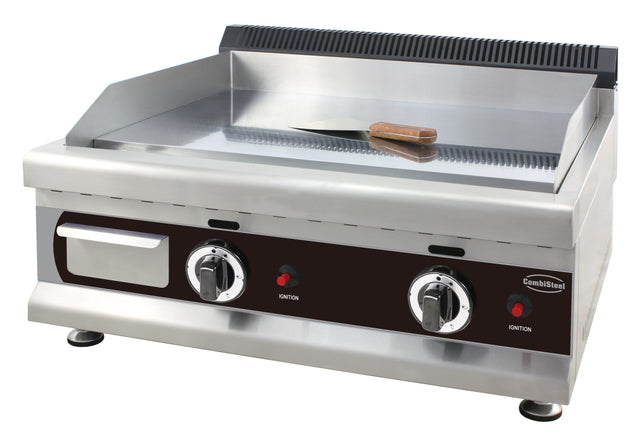 Combisteel Propane Gas Counter Top Frying Griddle Chrome Plated 2 Burner 650mm Wide LPG - 7539.0035 Gas Griddles Combisteel   