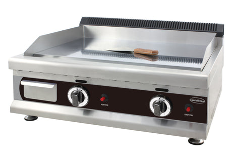 Combisteel Propane Gas Counter Top Frying Griddle Chrome Plated 2 Burner 800mm Wide LPG - 7539.0040 Gas Griddles Combisteel   