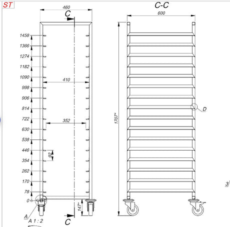 Combisteel Clearing Trolley En 16X - 7819.0034 GN Trolley Combisteel   