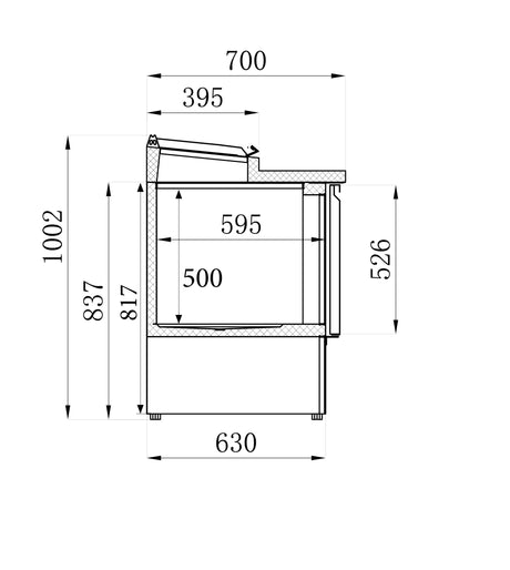 Combisteel Saladette 3 Doors - 7950.0100 Saladette Counters Combisteel   