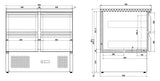 Combisteel Refrigerated Counter 4 Drawers - 7950.0110 Counter Fridges With Drawers Combisteel   