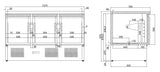 Combisteel Refrigerated Counter 3 Doors - 7950.0112 Refrigerated Counters - Triple Door Combisteel   