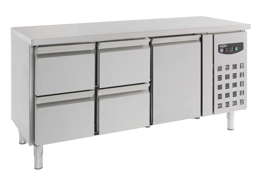 Combisteel 700 Refrigerated Counter 1 Door And 4 Drawers - 7950.0215 Counter Fridges With Drawers Combisteel   