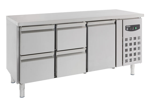 Combisteel 700 Refrigerated Counter 1 Door And 4 Drawers - 7950.0215 Counter Fridges With Drawers Combisteel   