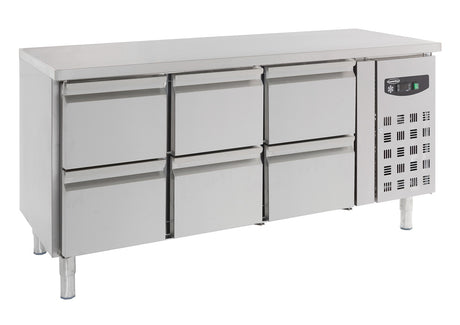 Combisteel 700 Refrigerated Counter 6 Drawers - 7950.0230 Counter Fridges With Drawers Combisteel   