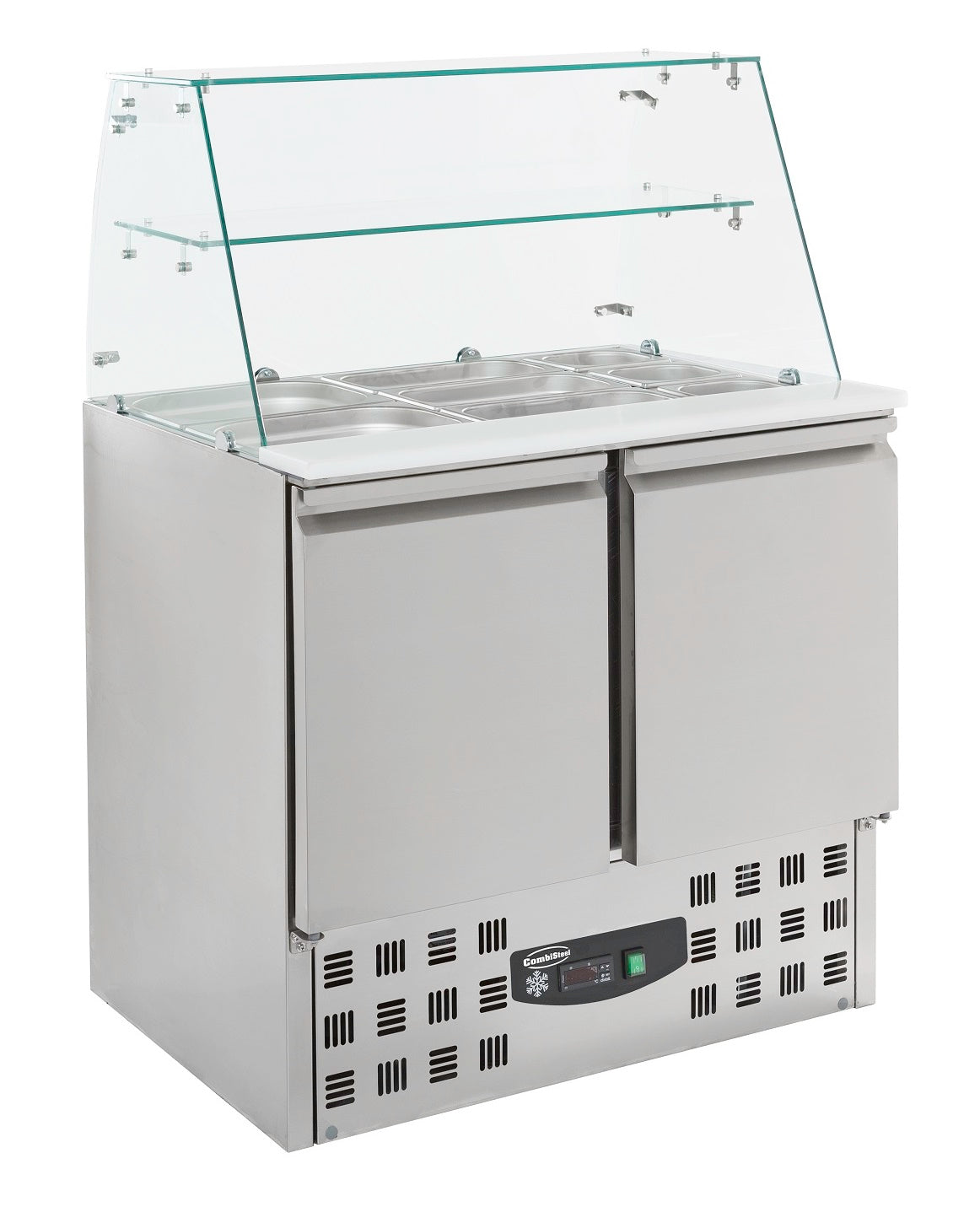 Combisteel Refrigerated Saladette With Glass Cover 2 Doors - 7950.0400 Saladette Counters Combisteel   