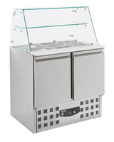 Combisteel Refrigerated Saladette With Glass Cover 2 Doors - 7950.0400 Saladette Counters Combisteel   