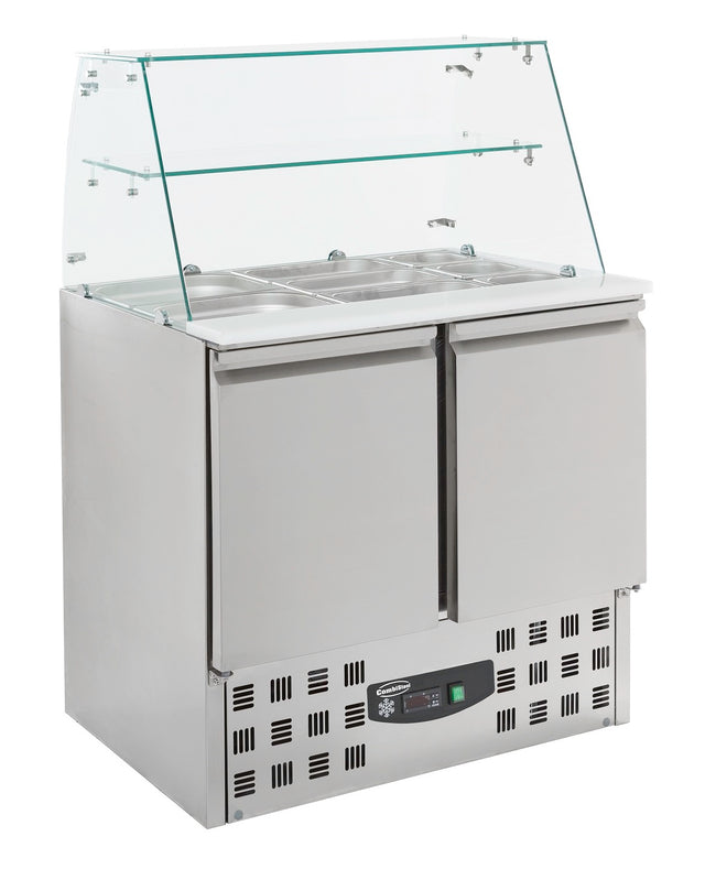 Combisteel Refrigerated Saladette With Glass Cover 2 Doors - 7950.0400 Saladette Counters Combisteel   