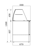 Combisteel Refrigerated Saladette With Glass Cover 2 Doors - 7950.0400 Saladette Counters Combisteel   