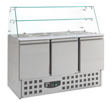 Combisteel Refrigerated Saladettes With Glas 3 Doors - 7950.0405 Saladette Counters Combisteel   