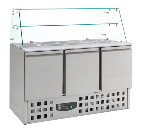 Combisteel Refrigerated Saladettes With Glas 3 Doors - 7950.0405 Saladette Counters Combisteel   