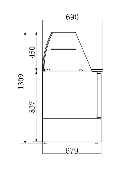 Combisteel Refrigerated Saladettes With Glas 3 Doors - 7950.0405 Saladette Counters Combisteel   