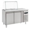 Combisteel Refrigerated Counter With Glass Cover 2 Doors - 7950.0410 Refrigerated Counters - Double Door Combisteel   