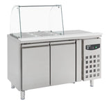 Combisteel Refrigerated Counter With Glass Cover 2 Doors - 7950.0410 Refrigerated Counters - Double Door Combisteel   
