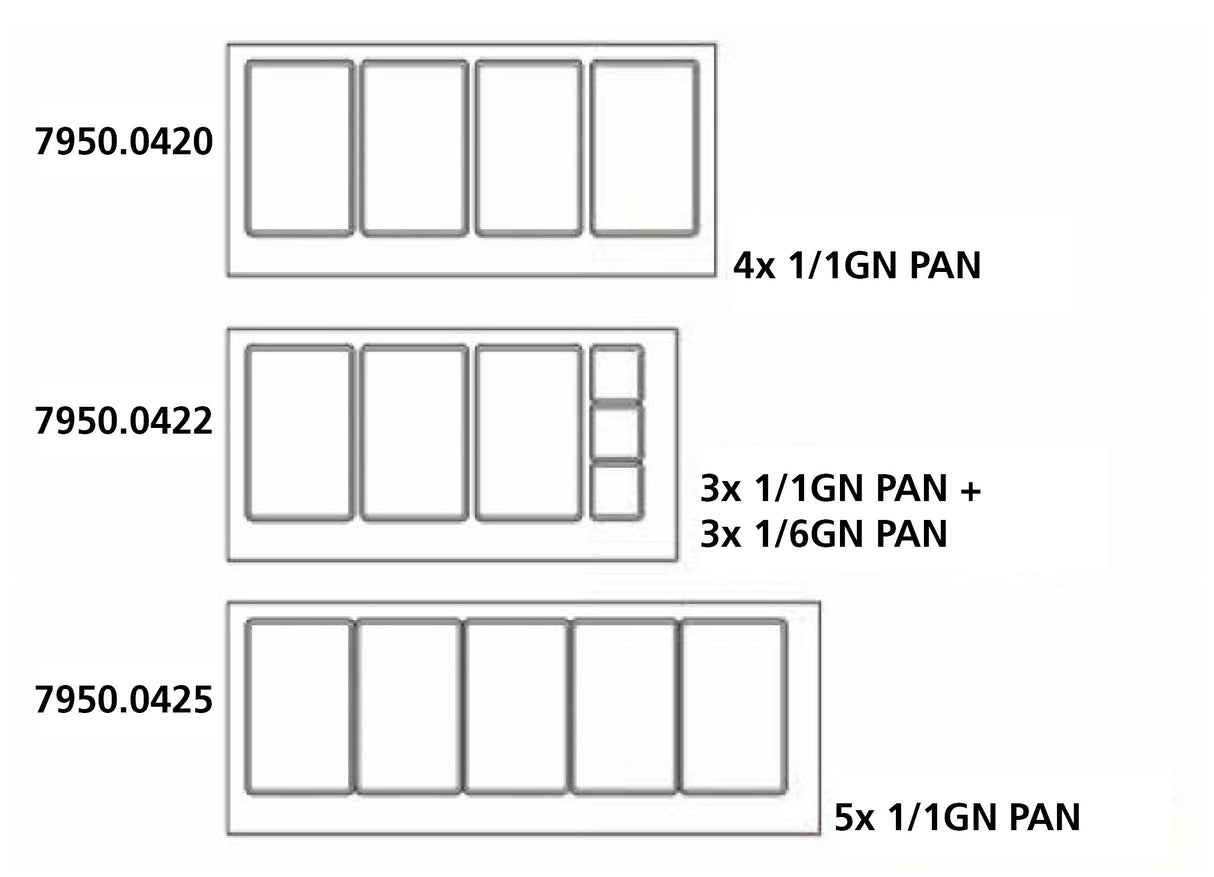 Combisteel Refrigerated Bakery Counter With Glass Cover 2 Doors  4X 1/1 GN Container - 7950.0420 Refrigerated Counters - Double Door Combisteel   