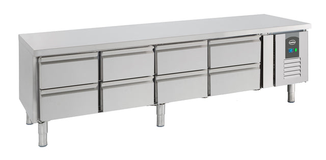 Combisteel Refrigerated Counter 650 Low Height 8 Drawers | 7950.0455 Counter Fridges With Drawers Combisteel