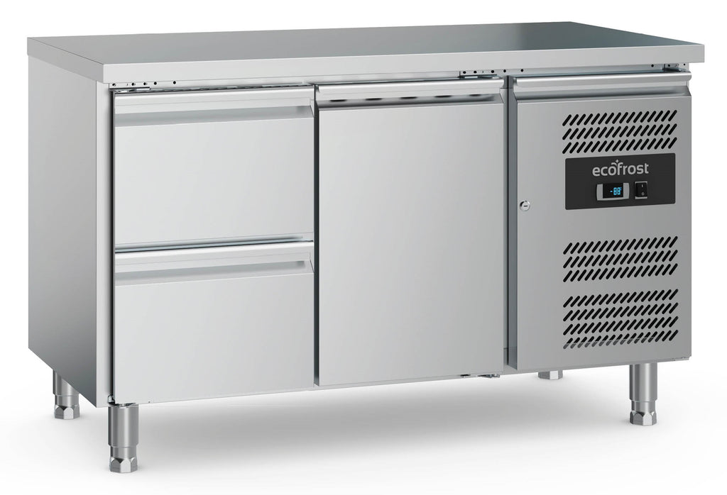 Combisteel Ecofrost 700 Refrigerated Counter 1 Door & 2 Drawers With Adjustable Feet | 7950.5155 Counter Fridges With Drawers Combisteel