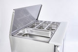 Sterling Pro Cobus 2 Door Prep Counter Fridge Hinged Lid & Chop Board Saladette | SPU200SL Pizza Prep Counters - 2 Door Sterling Pro