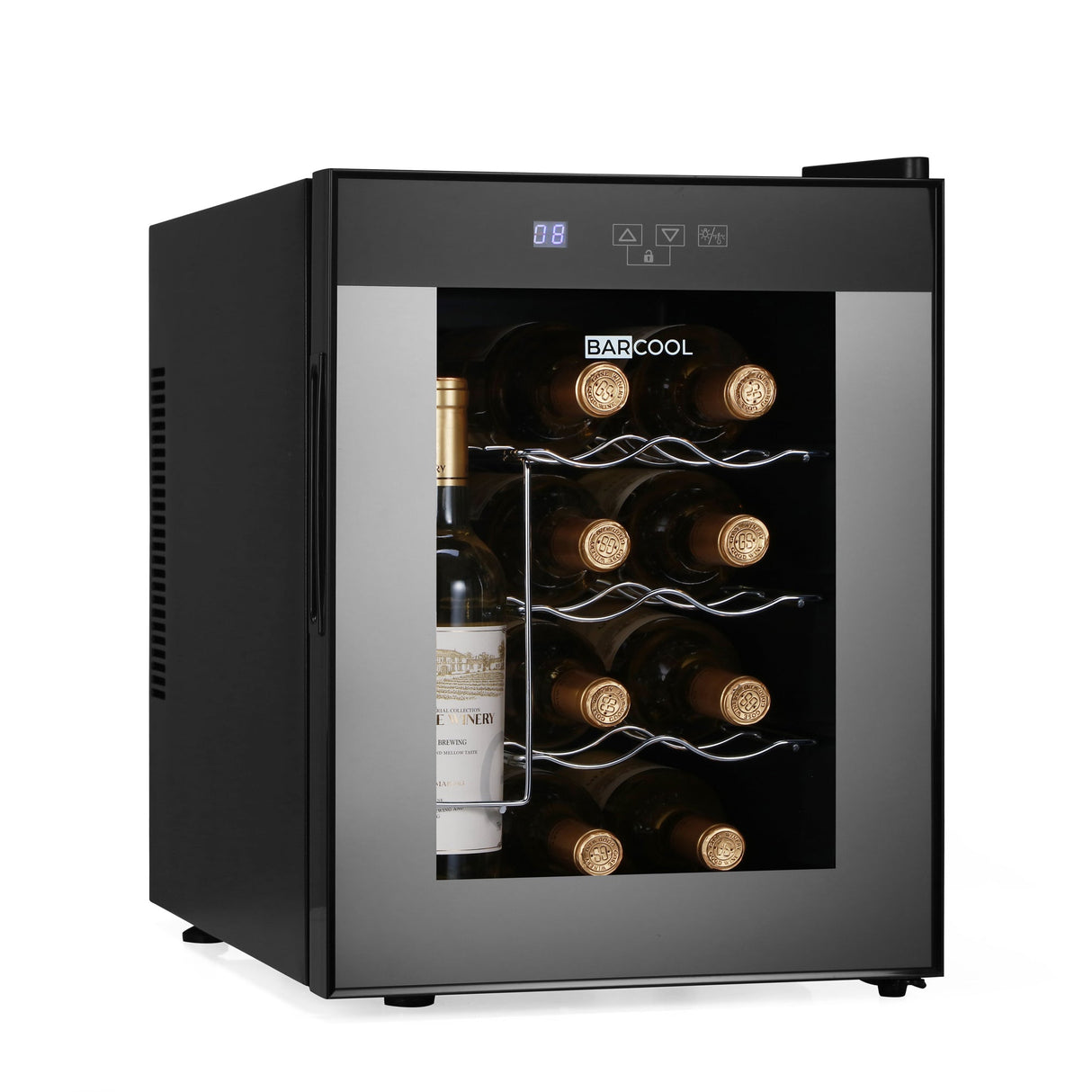 Barcool Vino12 LED Wine Cooler Compact Countertop Drinks Display Fridge 12 Bottle Capacity