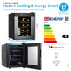 Barcool Vino12 LED Wine Cooler Compact Countertop Drinks Display Fridge 12 Bottle Capacity