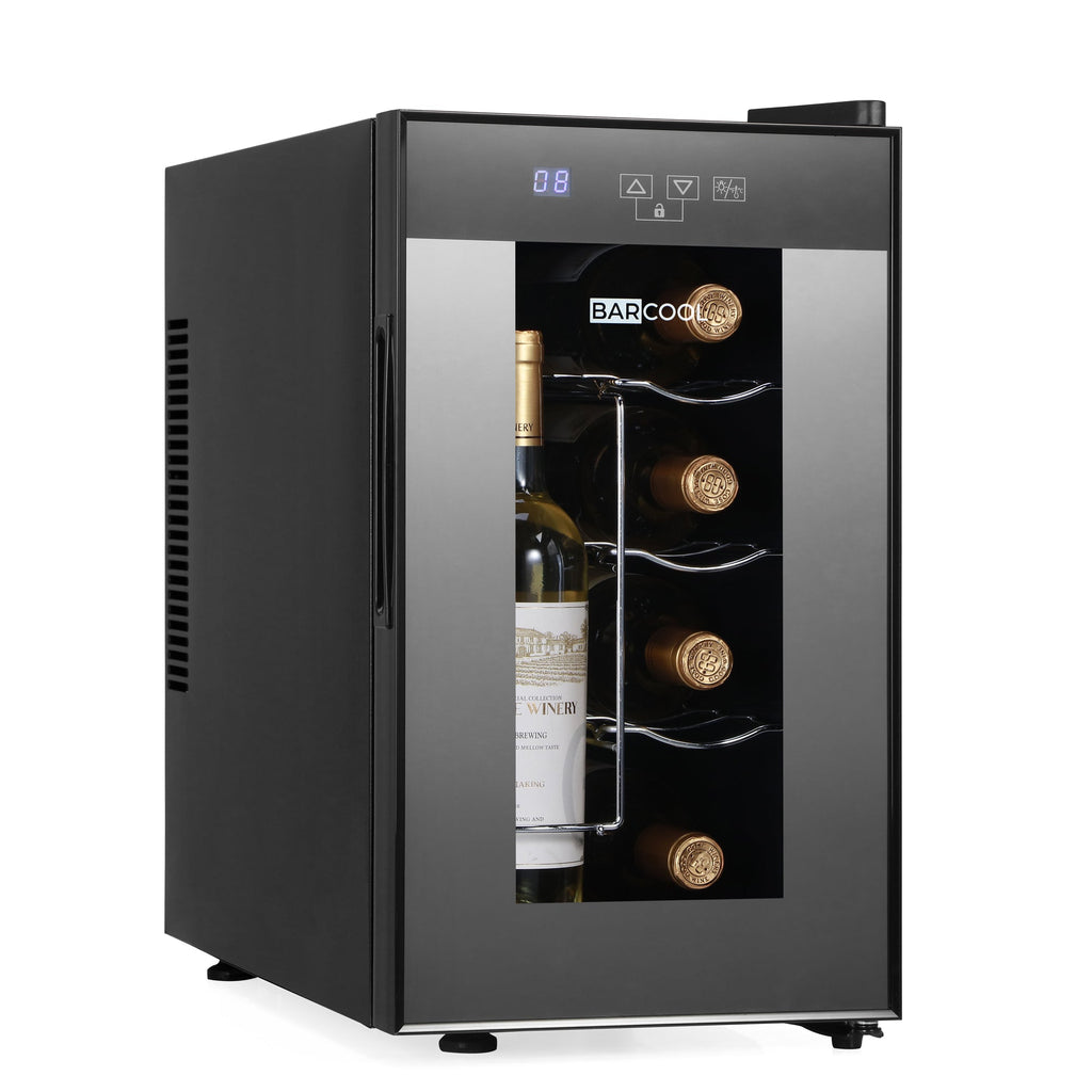 Barcool Vino8 LED Wine Cooler Countertop Drinks Display Fridge 8 Bottle Capacity