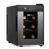 Barcool Vino6 LED Wine Cooler Compact Countertop Drinks Display Fridge 6 Bottle Capacity