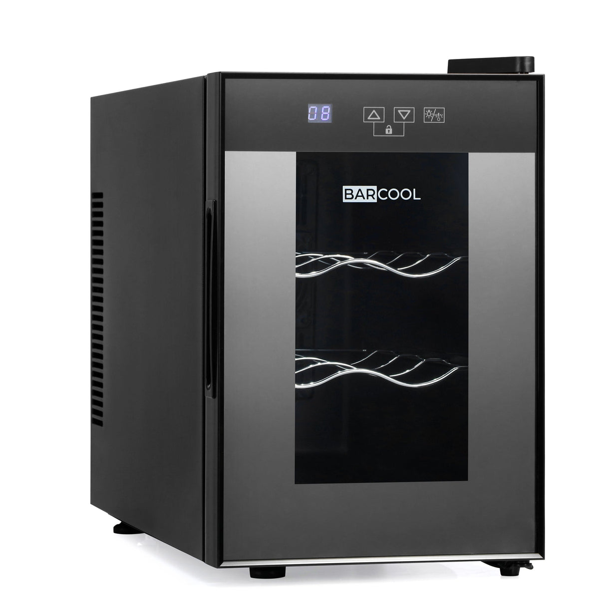 Barcool Vino6 LED Wine Cooler Compact Countertop Drinks Display Fridge 6 Bottle Capacity