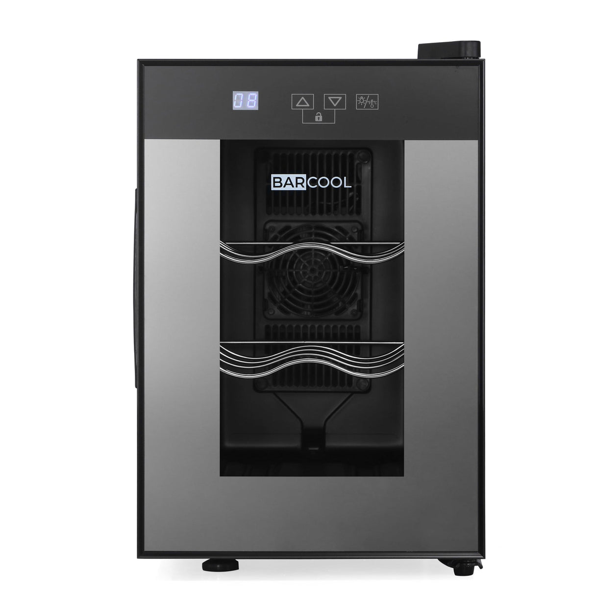 Barcool Vino6 LED Wine Cooler Compact Countertop Drinks Display Fridge 6 Bottle Capacity
