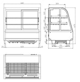 Empire Refrigerated Countertop Food Deli Cake Display Chiller 100 Litre - EMP-100-C Refrigerated Counter Top Displays Empire   