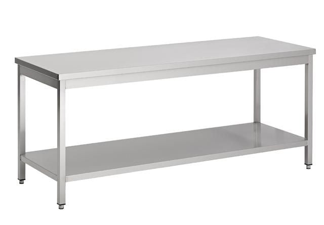 Combisteel Low Height Stainless Steel Centre Worktable 400mm Wide - 7333.1500 Stainless Steel Centre Tables Combisteel   