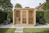 Kove 5-6 Person Spruce Cube Sauna with Front Porch & 8kW Electric Heater | KOVE-CUBE6 Outdoor Cube Saunas Kove Designs